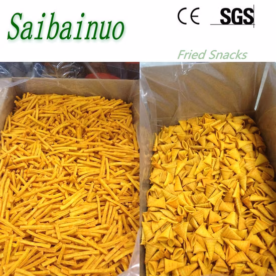 Frying Wheat Flour Snack Food Production Line Corn Doritos Tortilla Chips Processing Maker Plant Cone Bugles Snacks Food Making Machine