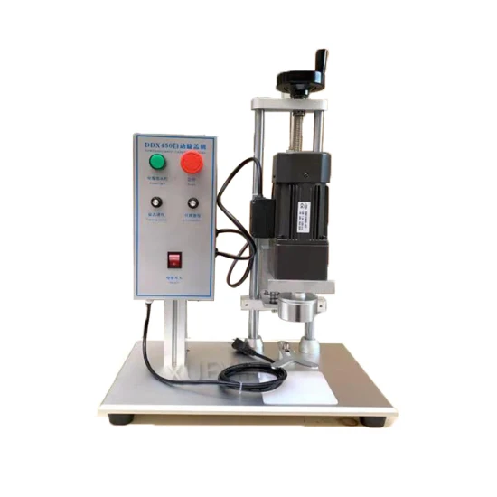 Línea de procesamiento Frasco de vidrio semiautomático Cerradura de botella de cerveza de plástico Máquina tapadora de rosca Botella de vidrio Máquina de bloqueo oral Tapa Tapadora de botella de PET