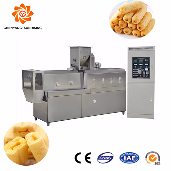 Línea de procesamiento de máquina de bocadillos de extrusión de soplo de relleno de núcleo para la venta
