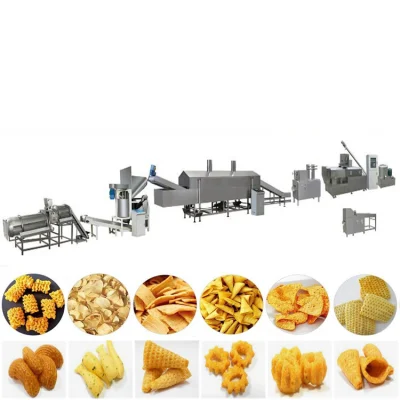 Patatas fritas que hacen la máquina Freír la máquina de procesamiento de bocadillos Línea de producción frita congelada