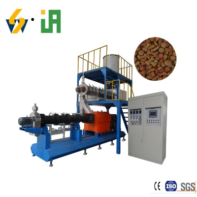 Croquetas automáticas Pet Dog Cat Monkey Fox Bird Tilapia Floating Fish Feed Pellet Production Machine Snack Food Mill Procesamiento Fabricación Línea de extrusión Precio